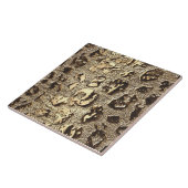 Gold Leopard Metallic Animal Spots Tegeltje (Zijkant)