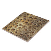 Gold Leopard Metallic Animal Spots Tegeltje (Zijkant)
