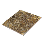 Gold Leopard Metallic Animal Spots Tegeltje (Zijkant)