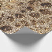 Gold Leopard Metallic Spots Cadeaupapier (Hoek)