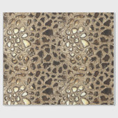 Gold Leopard Metallic Spots Cadeaupapier (Vlak)