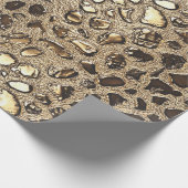 Gold Leopard Metallic Spots Cadeaupapier (Hoek)