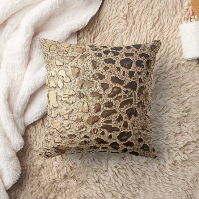 Gold Leopard Metallic Spots Kussen (Deken)