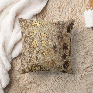 Gold Leopard Metallic Spots Kussen