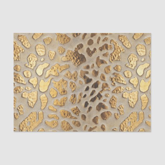 Gold Leopard Metallic Spots Tissuepapier (Voorkant)