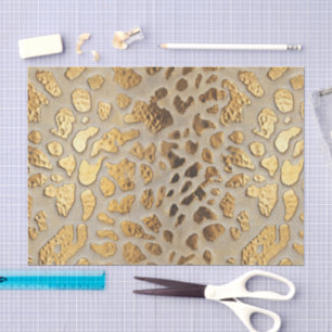 Gold Leopard Metallic Spots Tissuepapier