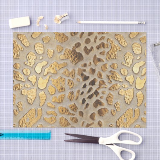 Gold Leopard Metallic Spots Tissuepapier (Craft)