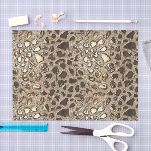 Gold Leopard Metallic Spots Tissuepapier (Craft)