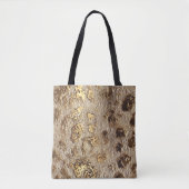 Gold Leopard Metallic Spots Tote Bag (Voorkant)