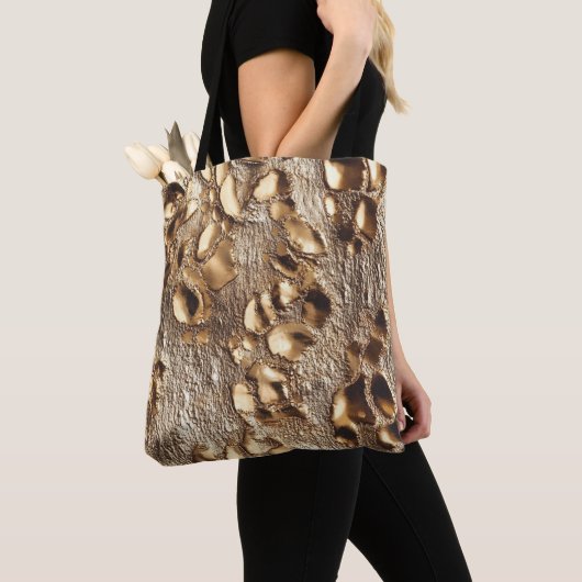 Gold Leopard Metallic Spots Tote Bag (Dichtbij)