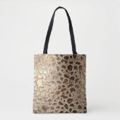 Gold Leopard Metallic Spots Tote Bag (Voorkant)