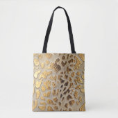 Gold Leopard Metallic Spots Tote Bag (Voorkant)