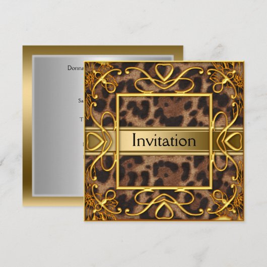 Gold leopard op uitnodiging van partijen (Voorkant / Achterkant)