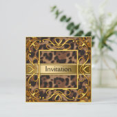 Gold leopard op uitnodiging van partijen (Staand voorkant)