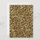 Gold Leopard Painted Black 50th Birthday Kaart (Achterkant)