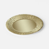 Gold Leopard Papieren Bordje (Gekanteld)