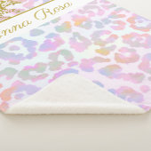 *~* Gold leopard pasta Tie Dye Spots Sherpa Deken (3/4)