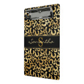Gold leopard print aangepast mini klembord (Angled2)