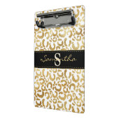 Gold leopard print aangepast mini klembord (Angled2)