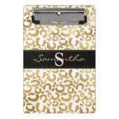 Gold leopard print aangepast mini klembord (Voorkant)