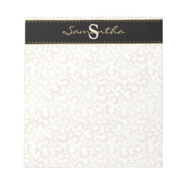 Gold leopard print aangepast notitieblok