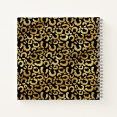 Gold leopard print aangepast Spiral Notitieboek (Achterkant)