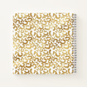 Gold leopard print aangepast Spiral Notitieboek (Achterkant)