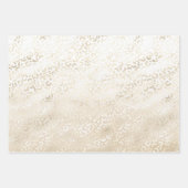Gold Leopard Print Khaki Cream Beige Waterverf Inpakpapier Vel (Voorkant 3)