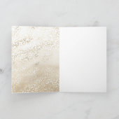 Gold Leopard Print Khaki Cream Beige Waterverf Kaart (Binnen)