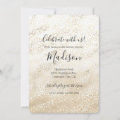 Gold Leopard Print Khaki Cream Beige Waterverf Kaart (Voorkant)