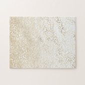 Gold Leopard Print Khaki Cream Beige Waterverf Legpuzzel (Horizontaal)