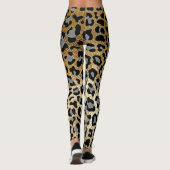 Gold Leopard Print Leggings (Achterkant)