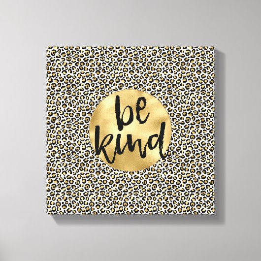 Gold-leopard-printer Canvas Afdruk (Voorkant)