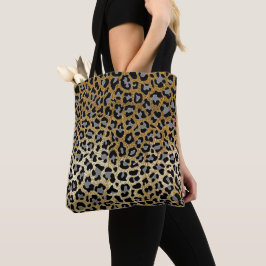 Gold Leopard-printer Tote Bag
