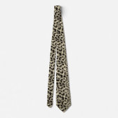 Gold Leopard Safari Print Stropdas (Achterkant)