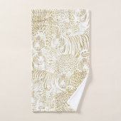 Gold Leopard Tiger Animals Pattern Bad Handdoek (Handdoek)