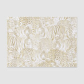 Gold Leopard Tiger Animals Pattern Tissuepapier (Voorkant)