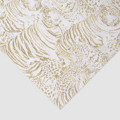 Gold Leopard Tiger Animals Pattern Tissuepapier (Detail)