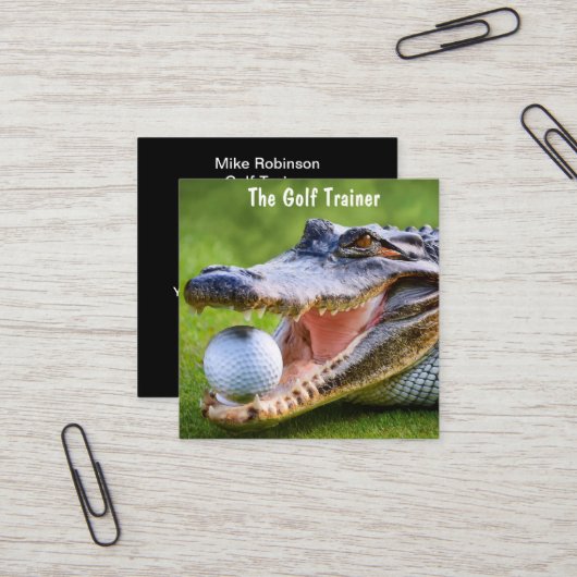 Gold Lessons Training Professioneel Vierkante Visitekaartje (Voorkant / Achterkant in situ)