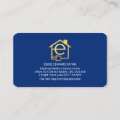 Gold Letter-e Home Electrical Circuit Visitekaartje (Achterkant)