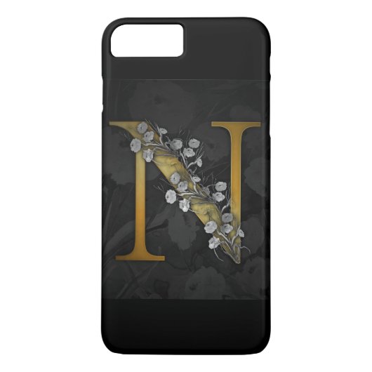 Gold Letter N Case-Mate iPhone Case (Achterkant)