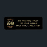 Gold Lettering 50th Birthday Return-adres Etiket<br><div class="desc">Bent u op zoek naar stickers voor de 50e verjaardag partijbenodigdheden? Bekijk dit Gold Lettering 500th Birthday Return-label. U kunt de leeftijd eenvoudig wijzigen zodat deze geschikt is voor elke andere leeftijd. Een geweldig feest! Met Love Frankie   Marlow</div>