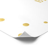 Gold Lettering Moderne Confetti Welcome Party Sign Poster (Hoek)