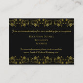 Gold Lettering op zwart met Filippijns design Informatiekaartje (Achterkant)