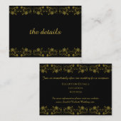 Gold Lettering op zwart met Filippijns design Informatiekaartje (Voorkant / Achterkant)