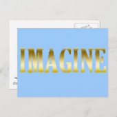 Gold Letters Stel je voor op T-shirts, Mokken, cad Briefkaart (Voorkant / Achterkant)