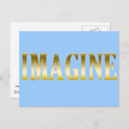 Gold Letters Stel je voor op T-shirts, Mokken, cad Briefkaart (Voorkant / Achterkant)