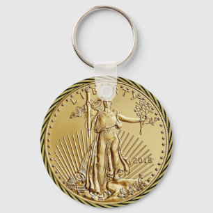 GOLD LIBERTY COIN SLEUTELHANGER