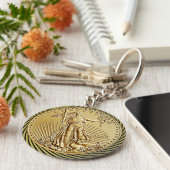 GOLD LIBERTY COIN SLEUTELHANGER (Zijkant)