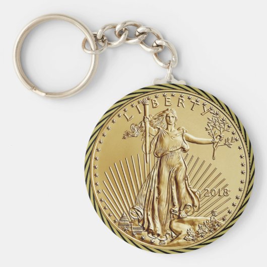 GOLD LIBERTY COIN SLEUTELHANGER (Voorkant)